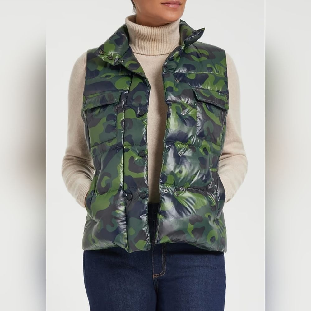 Anatomie Printed Fallon Vest Cheetahflage/Army Green